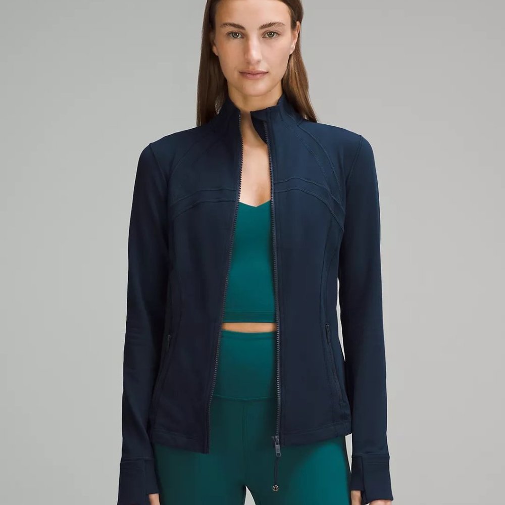 Lululemon Define Full Zip Mock Neck Long Sleeve Jacket Navy Women's 12 - Picture 15 of 16